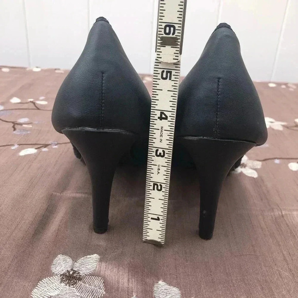 Dexflex Women’s Heels 9.5 Black Open Toe Strapless Pumps - Picture 5 of 8